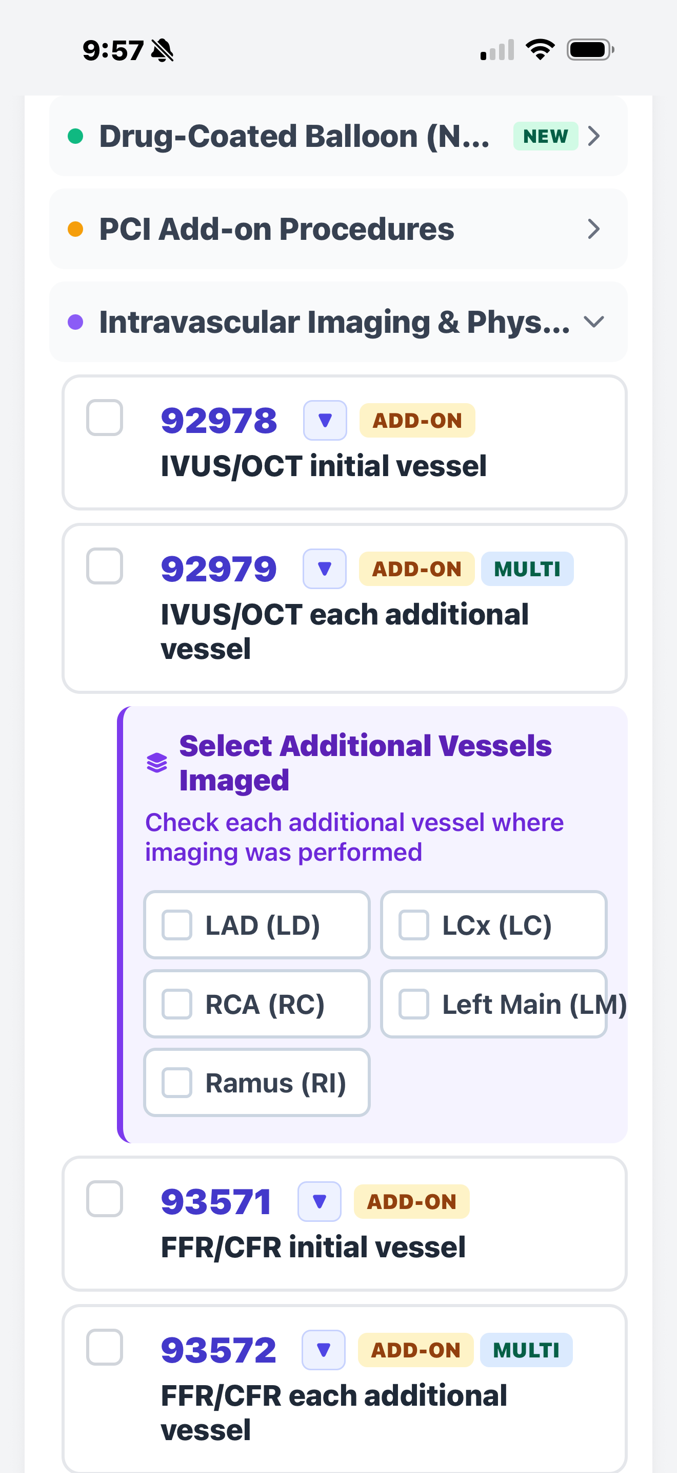 Vessel Selection